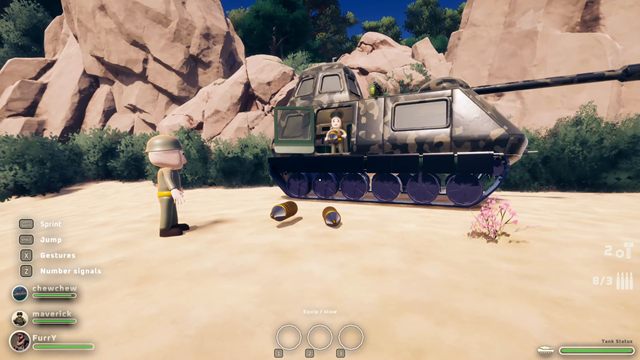 The whole tank with two crewmates